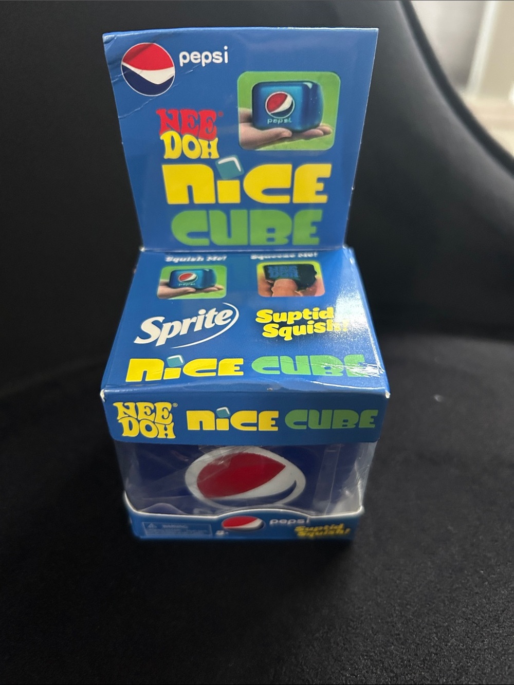 Needoh Pepsi Blue Squishy Cube with Red & White Logo